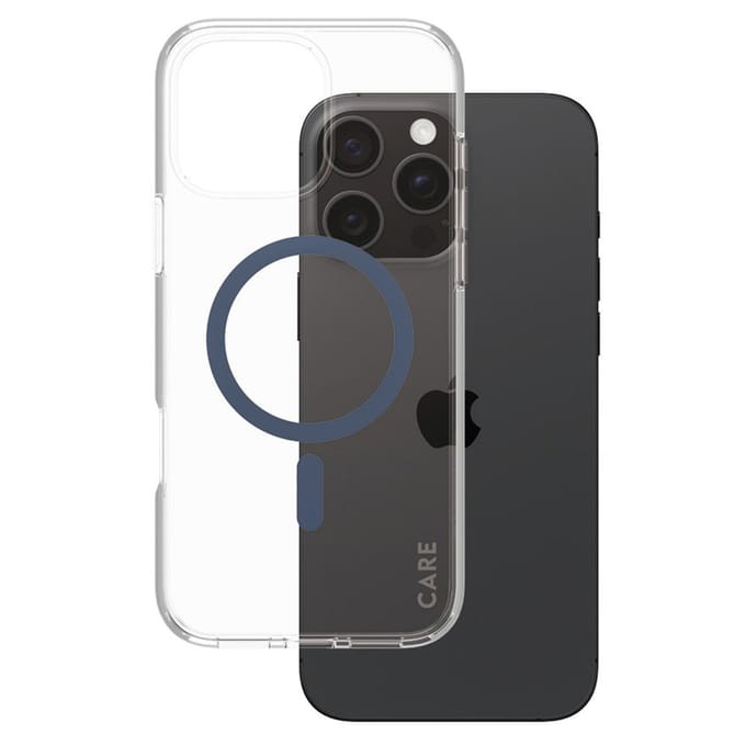 CARE by PanzerGlass Flagship Case - Transparant Urban Combat w. - Blauw MagSafe iPhone 16 Pro Max