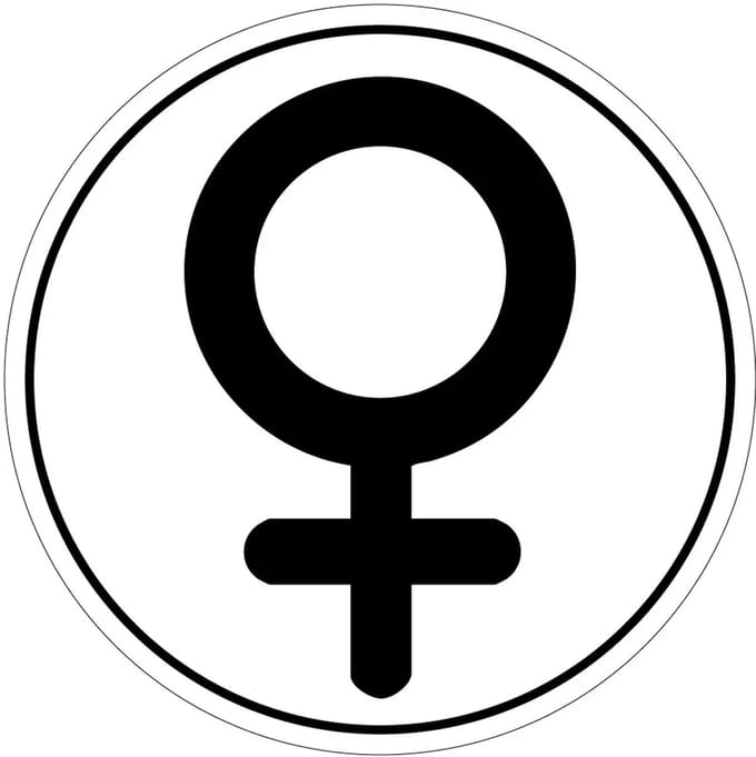 Vrouwen WC bordje | gecoat dibond materiaal | 20 cm