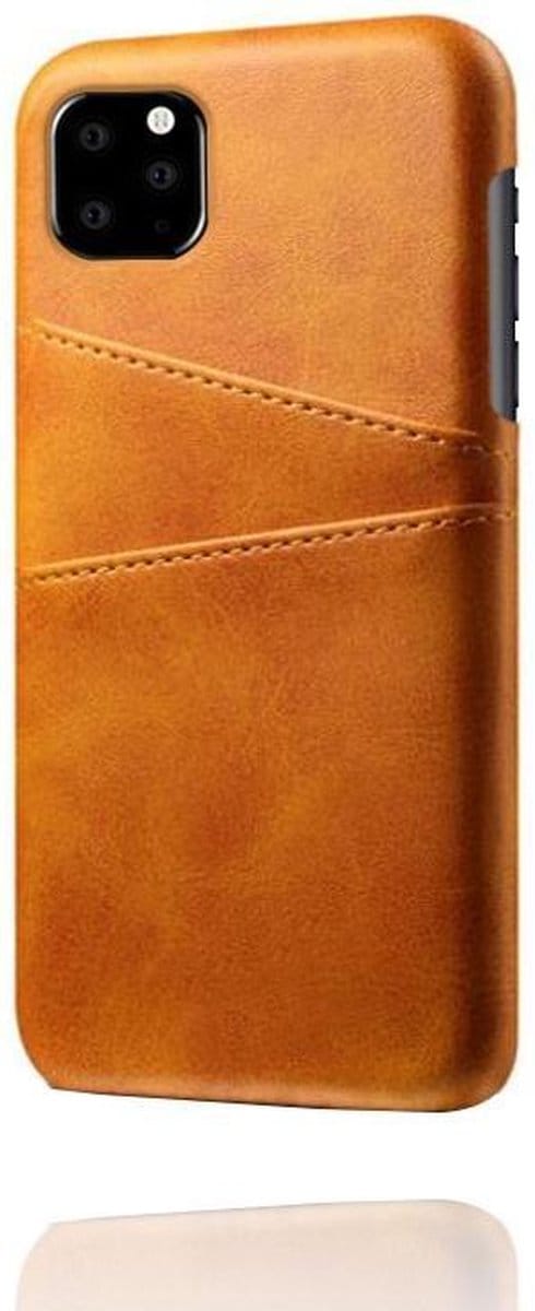 Casecentive Leren Wallet back case - Portemonnee hoesje - iPhone 11 tan