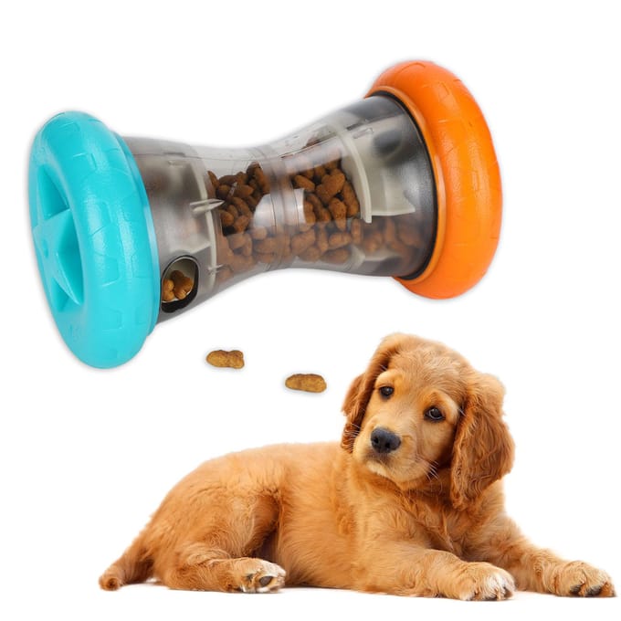 Hond Slow Feeder Hondenvoer Lekkend Dispenserend Puzzelspeelgoed Puppy Interactief Speeltje white