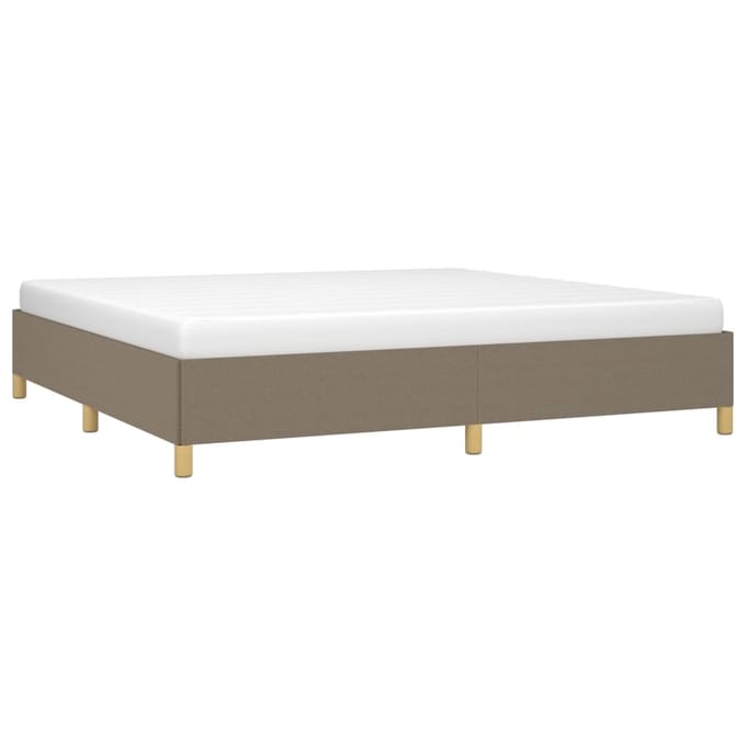 vidaXL - Bedframe - zonder - matras - stof - taupe - 200x200 - cm
