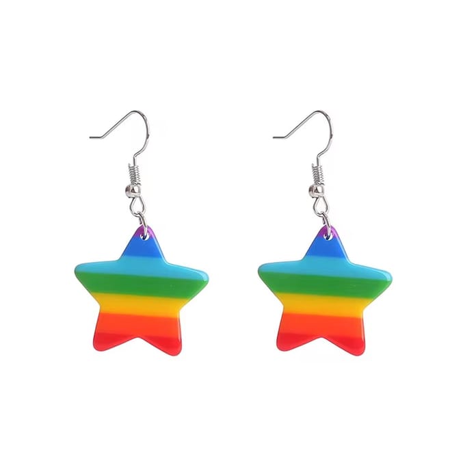 Regenboog Oorbellen Stars - Pride Oorbellen