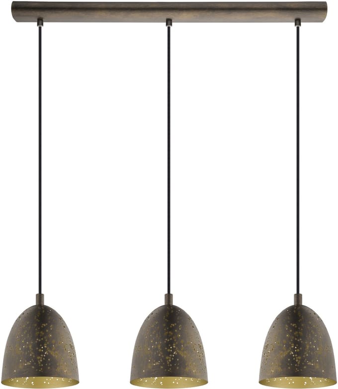 EGLO Safi Hanglamp - E27 - 70 cm - Bruin/Goud