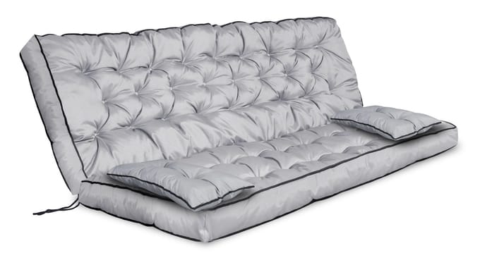 Tuinset hoge zijkant met bies 180x60x50 cm grijs