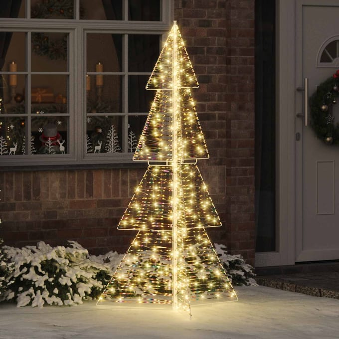 vidaXL Kerstboom 240 LED's Warmwit 180 cm PET