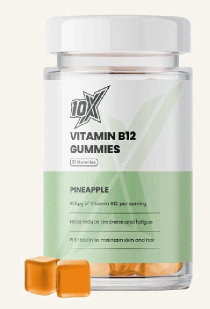 10X - Athletic - Gummies - Vitamine B12 - Pineapple - Ananas