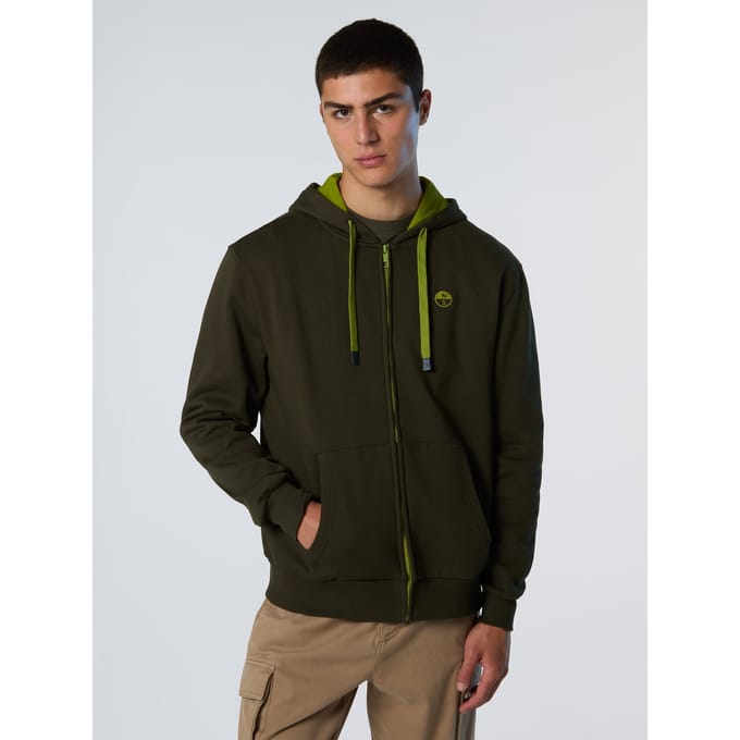 North Sails Hoodie Volledige ritssluiting met geborduurd logo