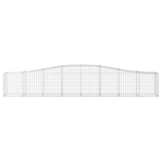 vidaXL Schanskorven 9 st gewelfd 400x50x60/80 cm gegalvaniseerd ijzer