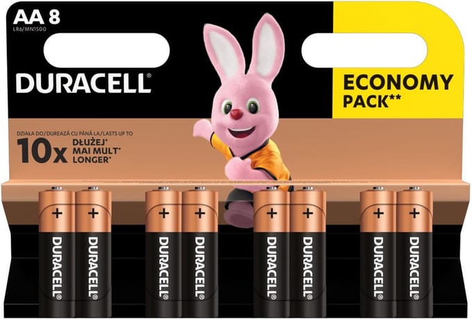 Actie: duracell basic 8pak aa