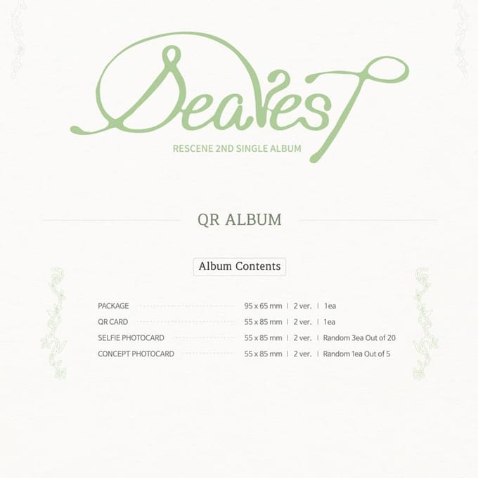 RESCENE - Liefste [QR VER.] Dear white