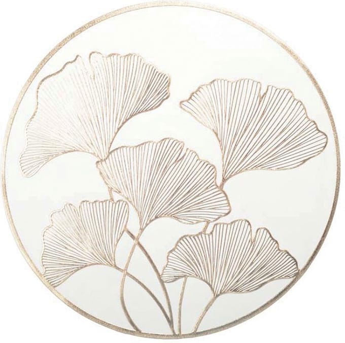 WITTE EN GOUDEN GINKGO PLACEMAT 2 stuks