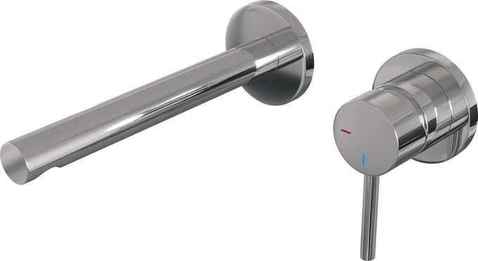 Brauer Chrome Edition inbouw wastafelmengkraan met rechte uitloop en rozetten model A1 chroom