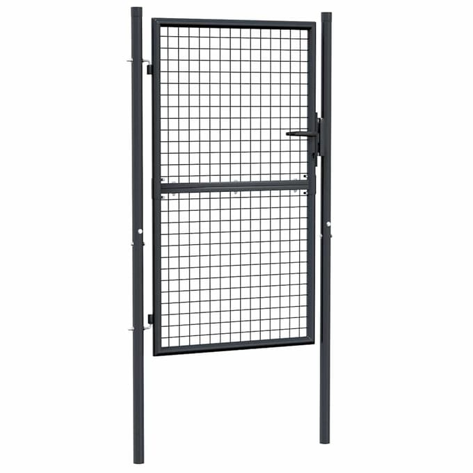 vidaXL - Tuinhek - van - gaas - gegalvaniseerd - staal - 100x150 - cm - grijs