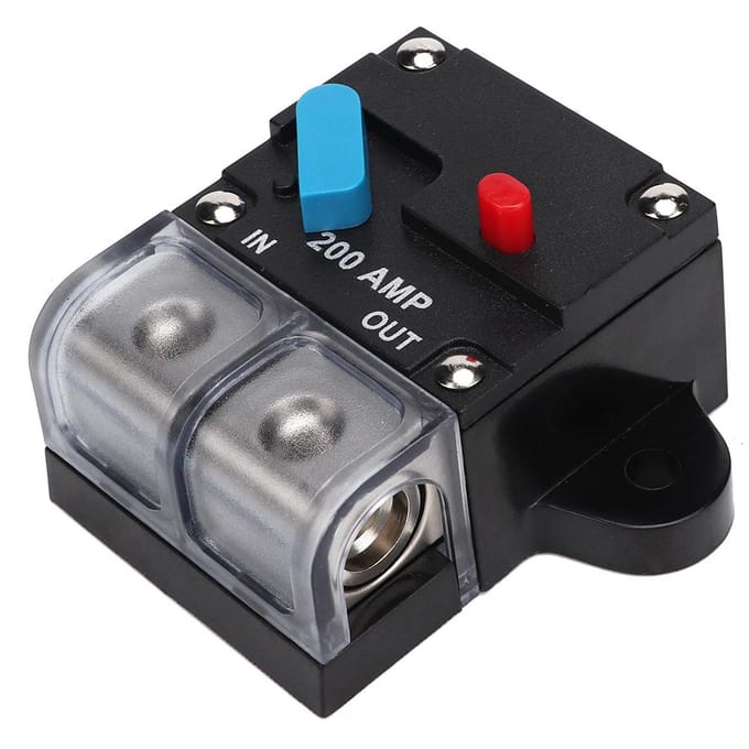 80A 300A Auto Resetbare Stroomonderbreker Zelfherstellende Zekering Handmatige Resetknop 200A gray
