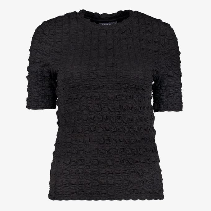 TwoDay dames structuur top zwart - Maat M
