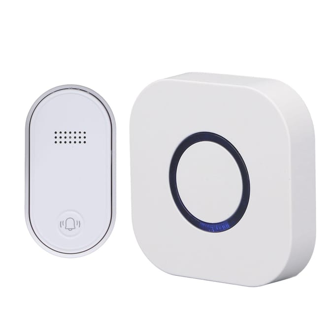 Bip d'urgence sans fil pour aidant Système d'alerte infirmière 433MHZ Réglage du volume Sans fil longue portée white