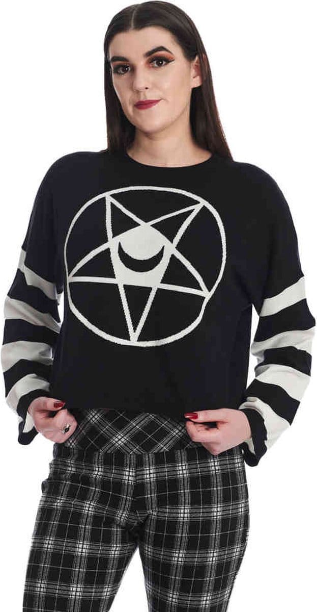 Banned - Moloch Pentagram Jumper - L - Zwart