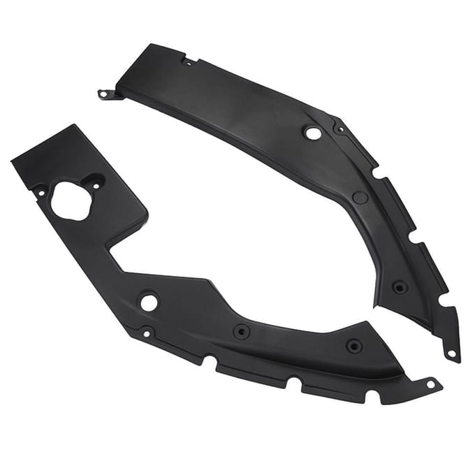 Paires de caches latéraux de compartiment moteur - Version longue Adaptés pour HONDA CIVIC 10ÈME GÉNÉRATION 2016-2019 noir