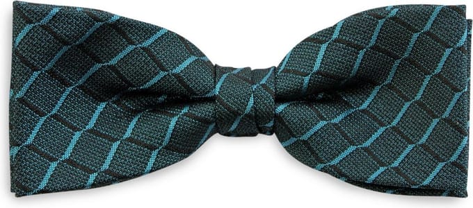 We Love Ties - Strikken - Strik Dressed - Square - turquoise / zwart