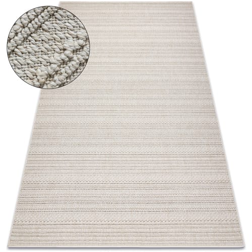 Kleden Rugsx Tapijt JERSEY 19233 crème - Lijnen, structureel, 60x100 cm