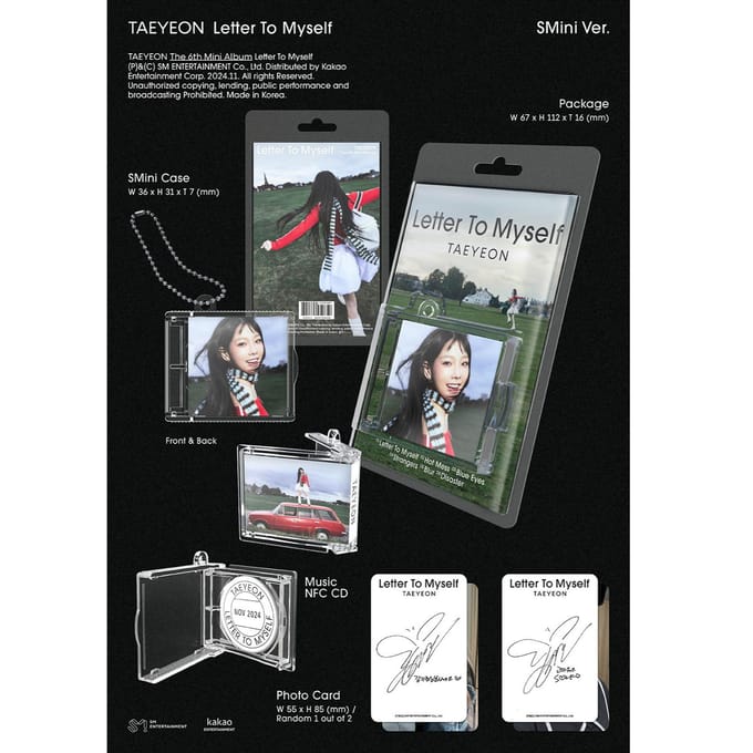 TAEYEON (SNSD) [LETTRE À MOI-MÊME] 6e MINI ALBUM MYSELF VER.