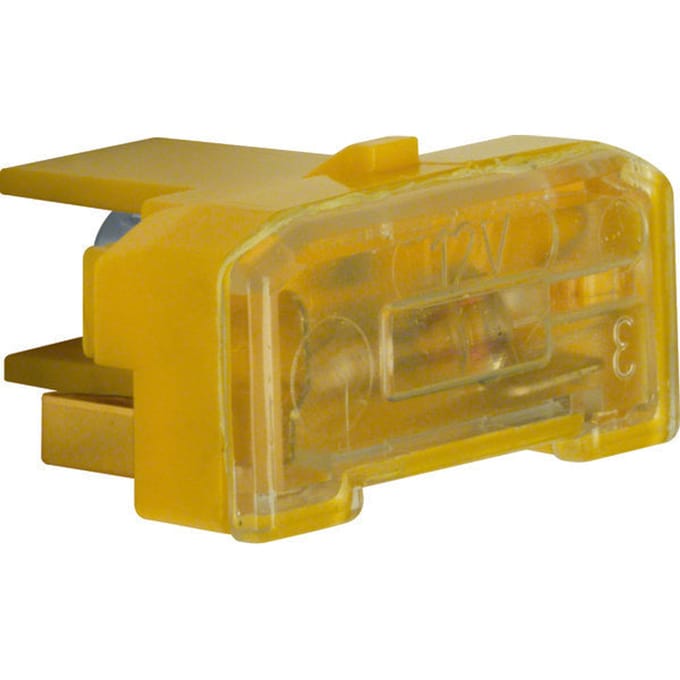 Hager Berker Geel Gloeilamp Element 12V 65mA Met N-Klem - 167602