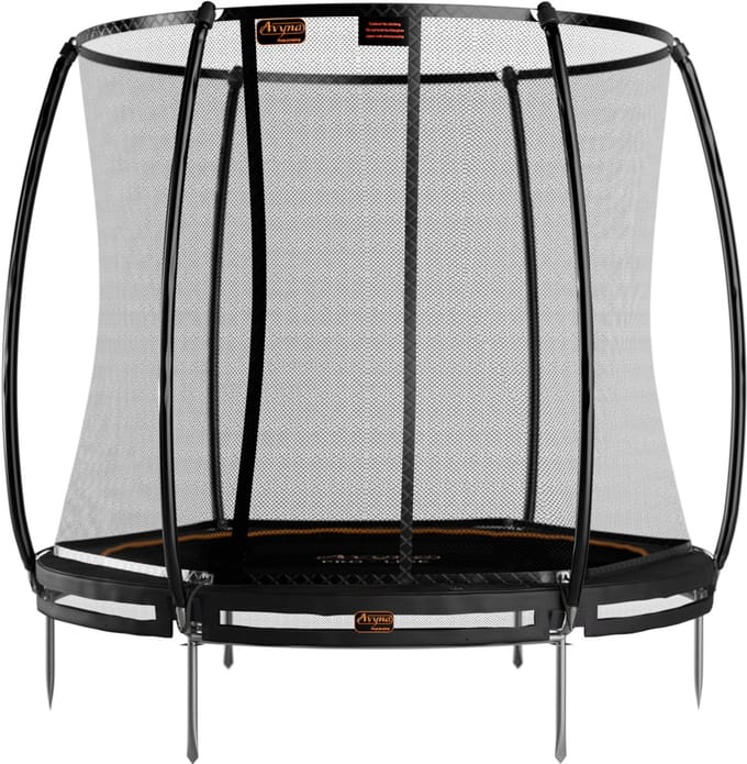 Avyna InGround Trampoline Ø245 cm – Met Veiligheidsnet – Zwart – Rond Ingraafmodel – Compact Formaat