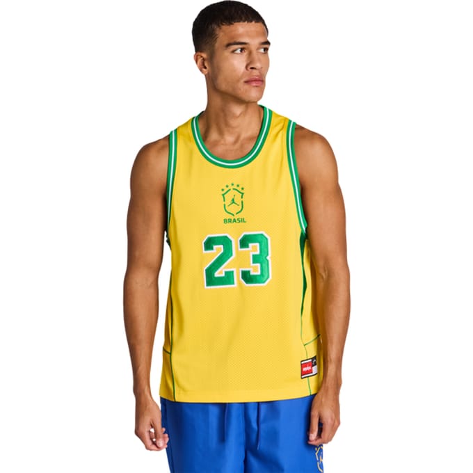Jordan Brazil Truien/Replica's Heren - Geel - Maat M - Poly Jersey