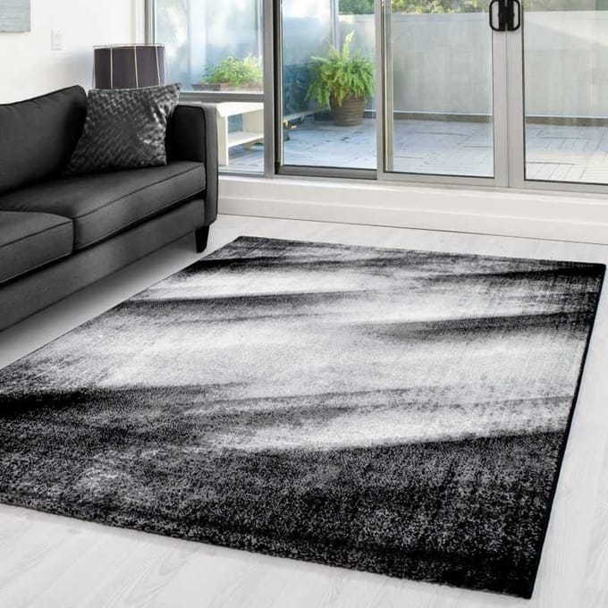 Modern design vloerkleed LIMA 1910 Zwart 200x290 cm