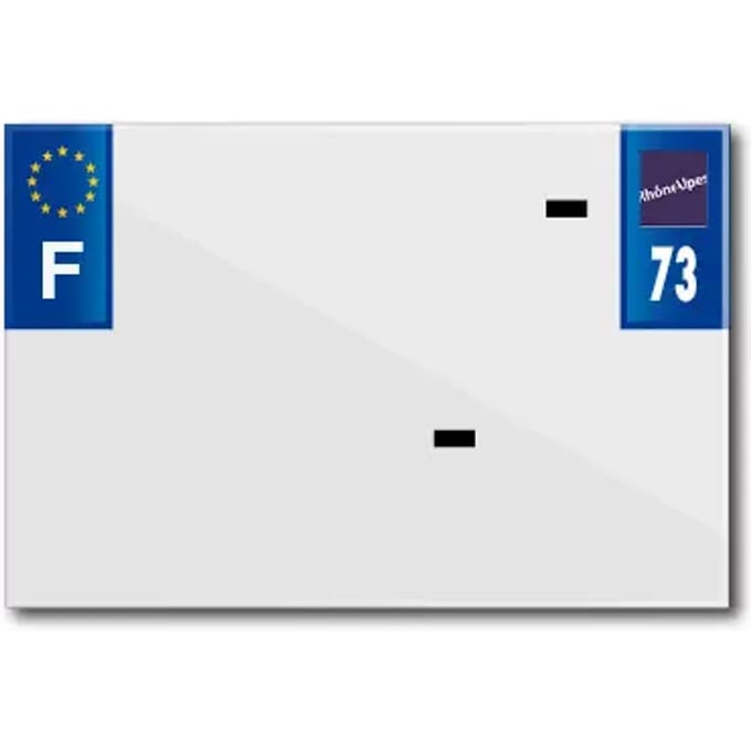 PVC nummerplaatstrip met bedrijfsnaam Top Plaq 73