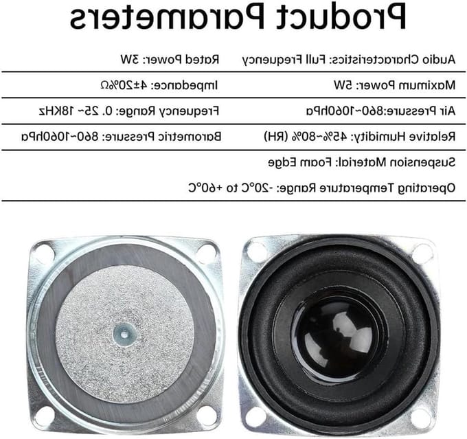 Full-range Speaker - Audio Speaker - Audio Projecten - Zonder Magnetische Interferentie - 2 Inch 52mm - Zwart