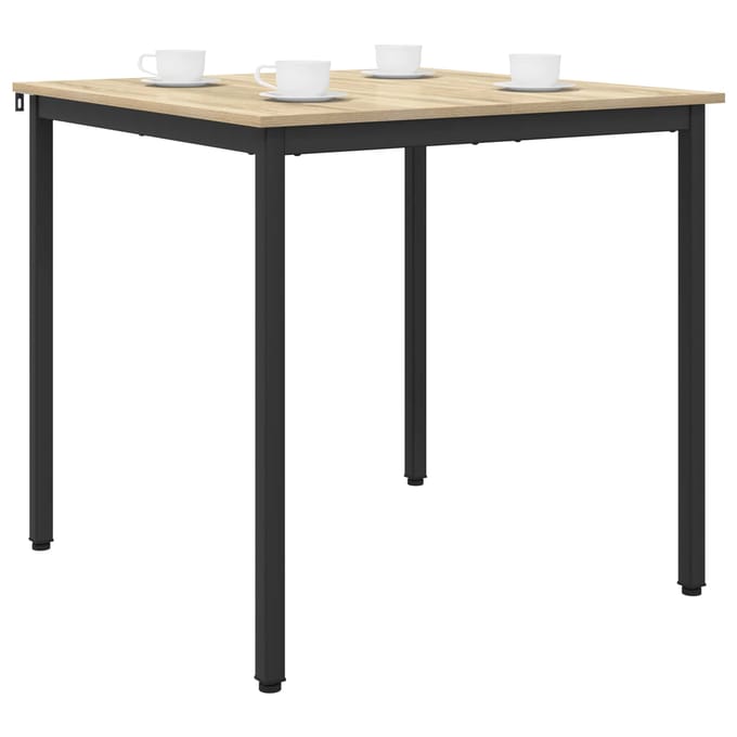 vidaXL - Eettafels - 80 - x - 80 - x - 75 - cm - Bewerkt - hout - Sonoma - Eiken - Vierkant