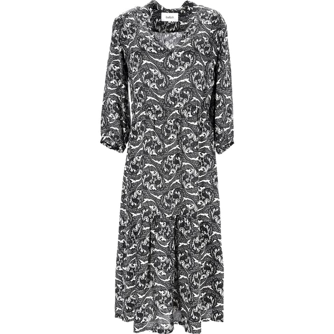 Ba&Sh midi-jurk met paisleyprint in zwarte viscose