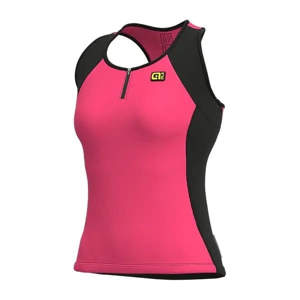 Ale Lady Top Solid Color Block - Fluo Roze - S - Valt klein