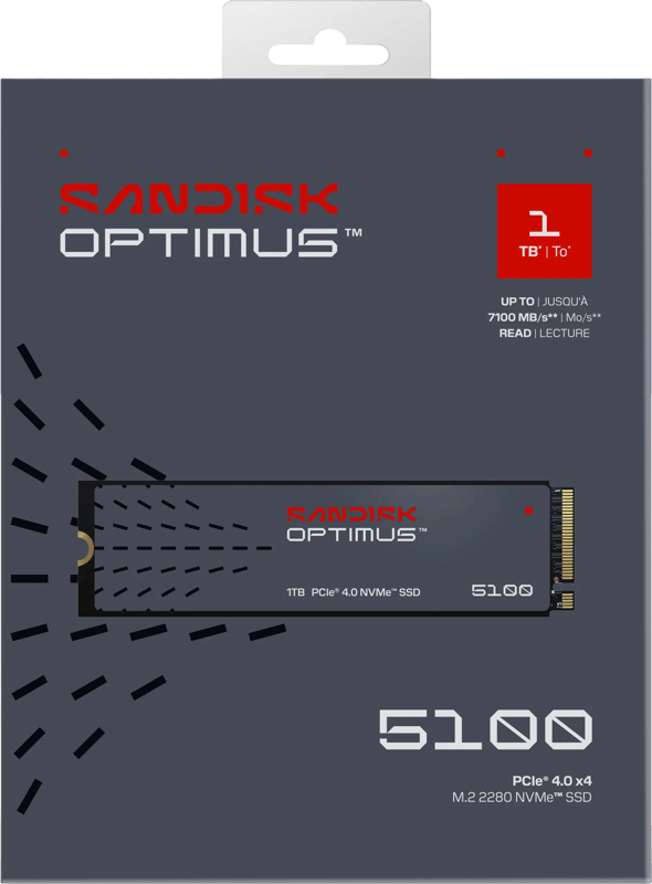 SANDISK Optimus 5100 SSD - 1TB - PCIe 4.0 - M.2 2280