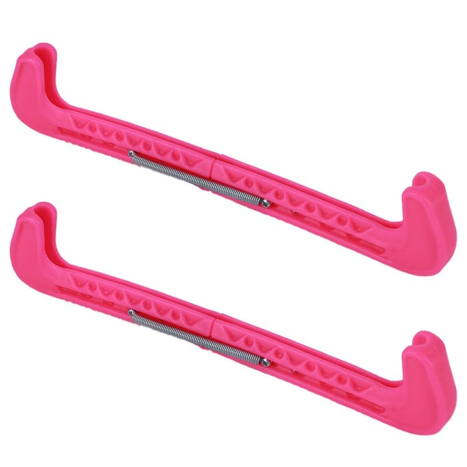 2 stuks verstelbare schaatsschoenhoezen, beschermhoes voor ijsmes, schaatsbeschermer, roze roze