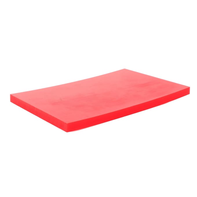 Leren Ponsmat Rood 5.9in Lang 3.9in Breed Minder Geluid Scheurbestendig Knutselponsmat voor red