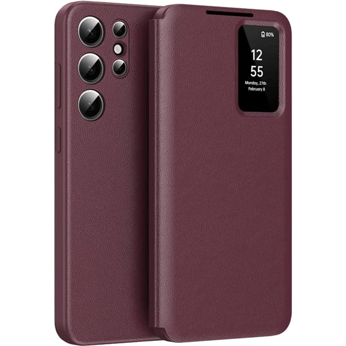 CaseBody Samsung Galaxy S25 Ultra Smart Cover Rood