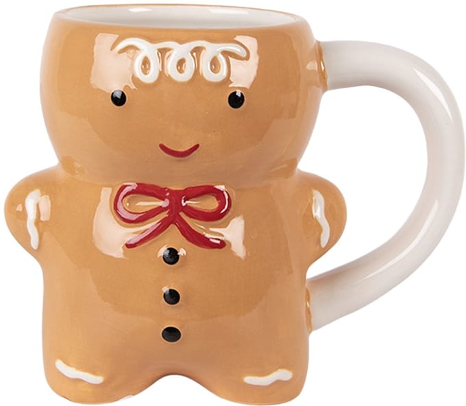Clayre & Eef Mok Gingerbread man 300 ml Bruin Keramiek