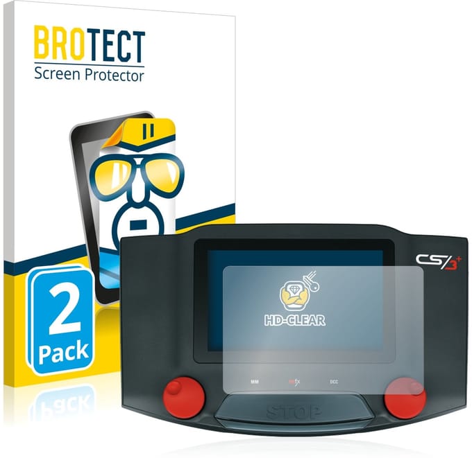 BROTECT - Screenprotector voor Märklin Central Station 3 Plus - Folie Beschermfolie transparant 2 Stuks