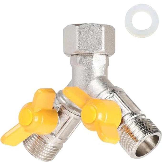 Solidchoice - Messing Y-Verdeler 3-Weg Adapter voor Douche en Tuin