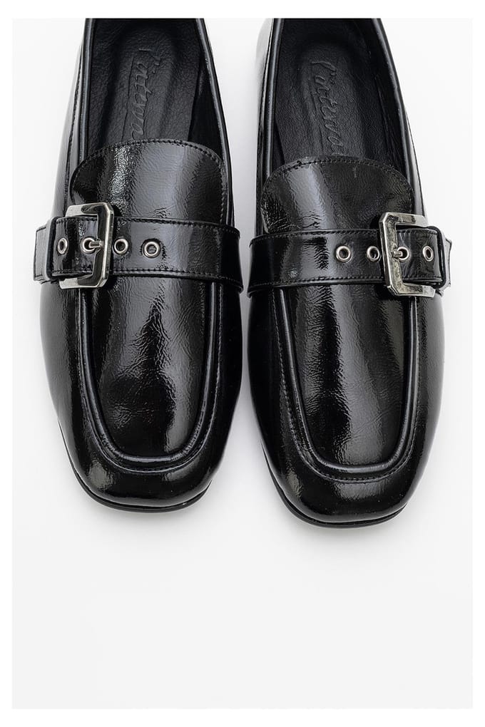 Jade Leren Plat Loafers Dames