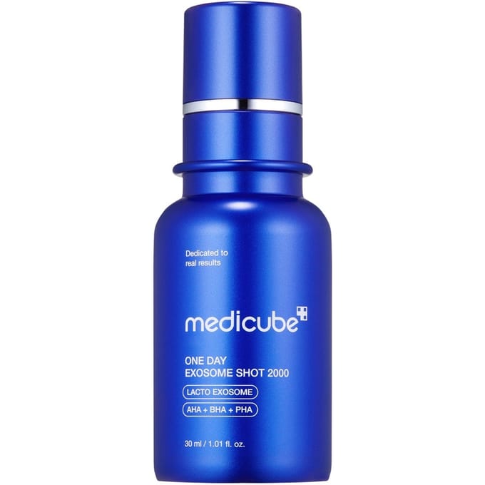 MEDICUBE ONE DAY EXOSOME SHOT AMPOULE PORES 2000 30ml, Resserrage des pores, Affinement de la peau, Soin quotidien, Cosmétiques coréens, Soins de la peau coréens 30ml/1.01fl.oz. blue