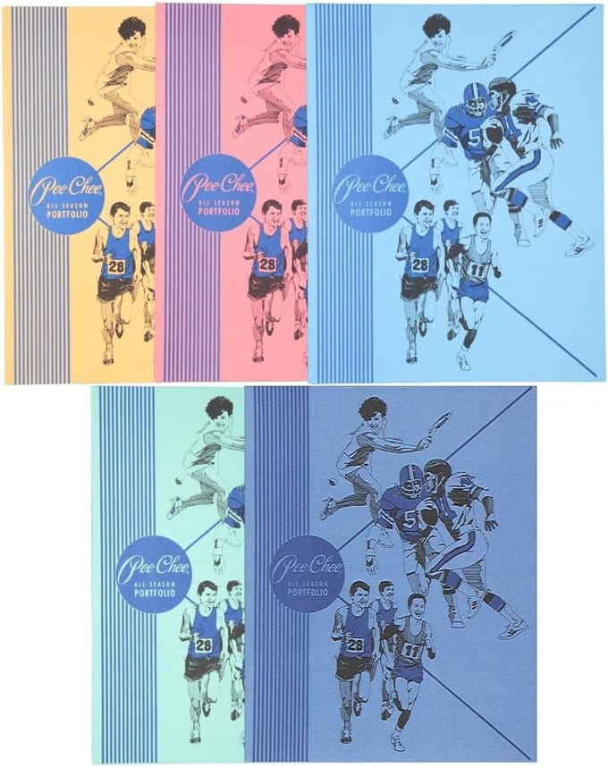 2-Vakken Mapjes Kleur Talk Pee Chee Portfolio Gemengde Kleuren Pak van 5 (73331) United States