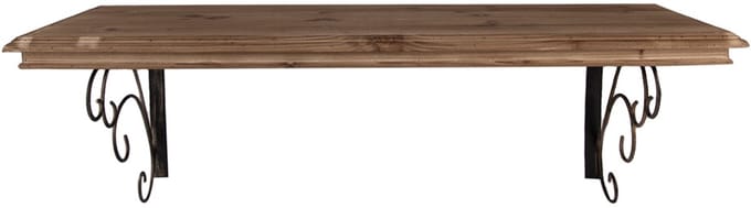 Clayre & Eef Wandplank 105x35x35 cm Bruin Hout