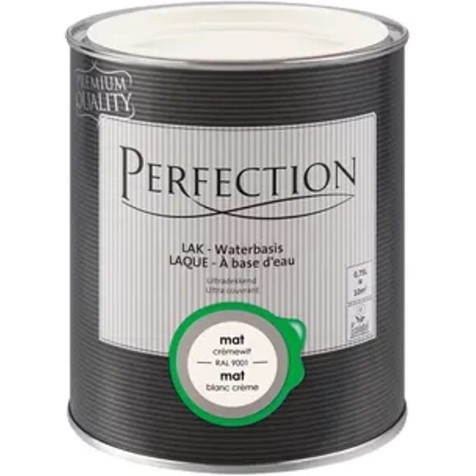 Perfection Houtlak Lak - Mat - Crèmewit Ral 9001 - 750ml
