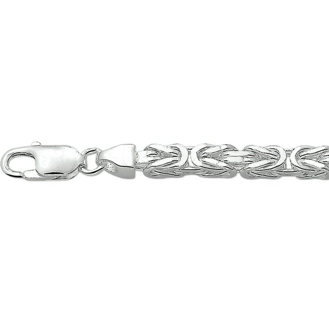 Juwelier Emo - Vierkante Koningsarmband 925 Gerhodineerd 3.0mm breed - 18cm