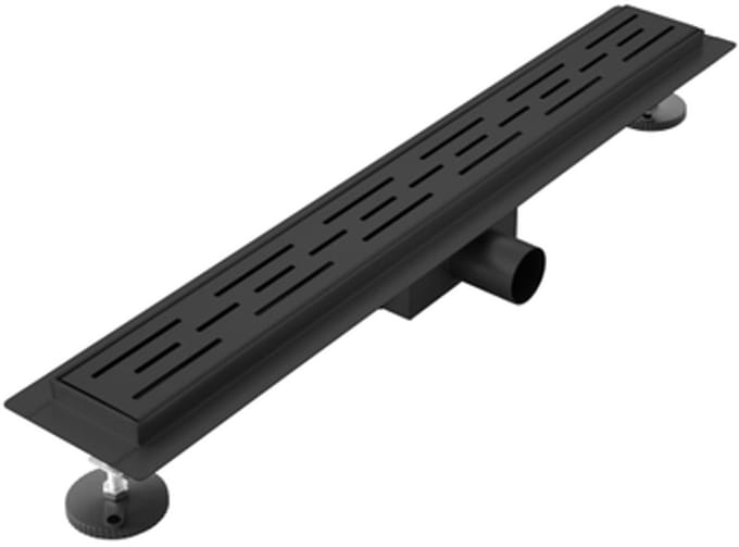 FugaFlow Efficiente Anta douchegoot - 80cm - met rooster - met flens - mat zwart