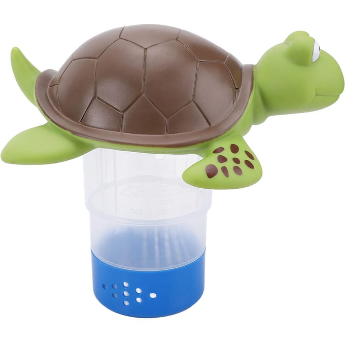 Drijvende Chlorinator Dispenser PVC Schattig Schildpad Design Zwembad Tablet Dispenser Chlorinator Mand gray