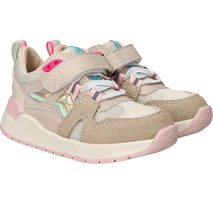 Sneakers | Meisjes | Beige Pink | Leer | Shoesme | Maat 30